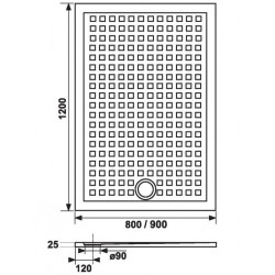 Creazur Receveur rectangulaire Resisol 120 x 90 Creazur Kobleo