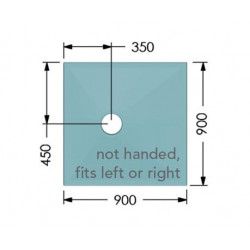 Akw Receveur de douche support ultra rigide 900x900mm Tuff Form (accessibi Kobleo