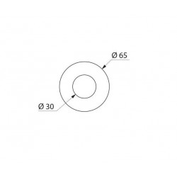Delabie Rosace plate en laiton chromé D30/65mm Delabie Kobleo