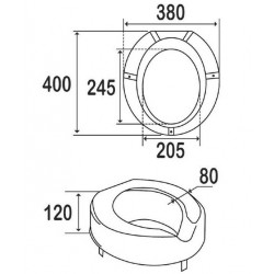 Pellet Rehausse pour cuvette WC 400 mm Kobleo
