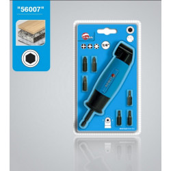 Leman Renvoi d'angle 90° pour visseuse avec 7 embouts Kobleo