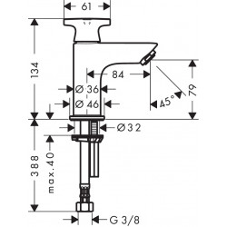 Hansgrohe Robinet lave-mains Logis Classic 70 eau froide sans tirette niVidage c Kobleo