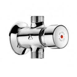 Delabie Robinet de douche TEMPOSTOP temporisé env 15 sec M1/2 en laiton chrom Kobleo