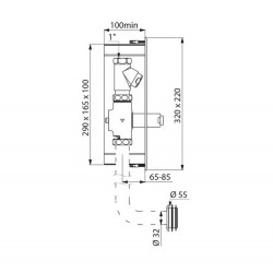 Delabie Robinet de chasse directe TEMPOCHASSE encastré plaque inox Nez Diam 32 Delabie Kobleo