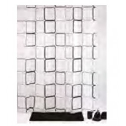 Allibert Rideau de douche en PEVA 180 x 200 cm couleur Decor SADA Kobleo