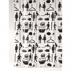 Allibert Rideau de douche en PEVA 180 x 200 cm couleur Decor MILOS Kobleo