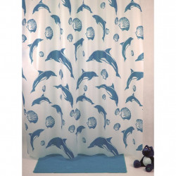 Allibert Rideau de douche en PEVA 180 x 200 cm couleur Decor ARIEL Kobleo