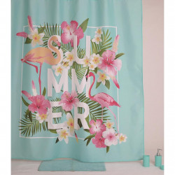 Allibert Rideau de douche en Textile 180 x 200 cm couleur Decor AKINA Kobleo