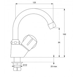 Porcher Robinet ULYSSE C tube orientable tête 15x21 clapet guide chromé Porcher Kobleo