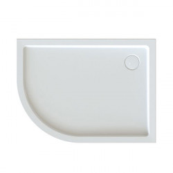 Leda Receveur douche 1/4 rond asymétrique droit 1200x900mm Profondeur 50mm  Kobleo