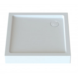 Leda Receveur douche carré 800x800mm Profondeur 50mm blanc tablier intégré  Leda Kobleo