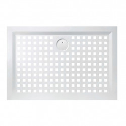 Leda Receveur rectangulaire Space minéral antidérapant 80x100 cm blanc L12S Kobleo