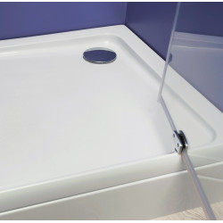 Ondée Receveur de douche à poser carré lisse 90 x 90 cm en acrylique blanc L Kobleo