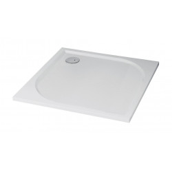 Ondée Receveur douche carré 80 x 80 cm béton synthèse extra-plat coloris bla Kobleo