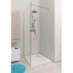 Ondée Receveur douche carré 80 x 80 cm béton synthèse extra-plat coloris bla Kobleo