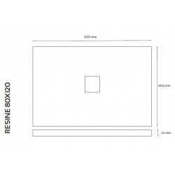 Ondée Receveur de douche résine de synthèse blanc extra-plat 80x120x4 cm RES Kobleo