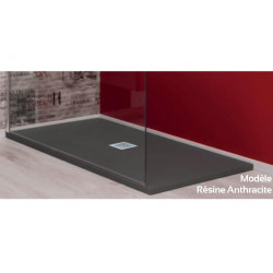 Ondée Receveur rectangulaire Ondée Nola 80x120cm gris anthracite découpable Kobleo