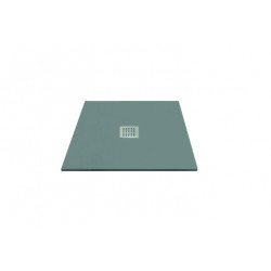 Ondée Receveur douche carré 90 x 90 cm résine extra-plat coloris gris clair  Kobleo