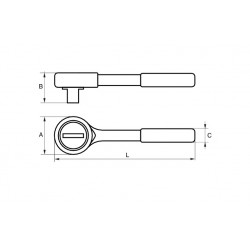 Bahco Cliquet réversible antidéflagrant 1/2 245 mm NSB242-16 Bahco Kobleo Bahco Cliquet réversible antidéflagrant 1/2 245 mm NSB242-16 Bahco Kobleo