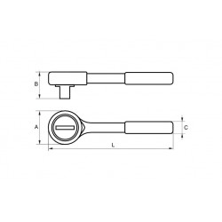 Bahco Cliquet réversible antidéflagrant 1 550 mm NSB242-32 Bahco Kobleo
