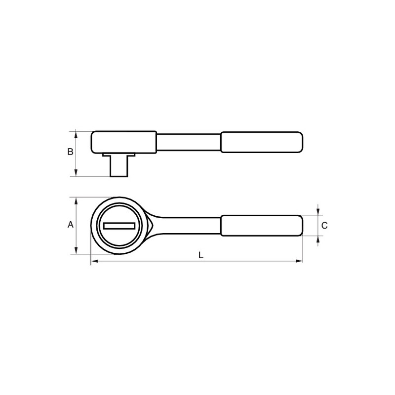 Bahco Cliquet réversible antidéflagrant 1 550 mm NSB242-32 Bahco Kobleo Bahco Cliquet réversible antidéflagrant 1 550 mm NSB242-32 Bahco Kobleo
