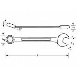 Bahco Clé mixte avec ressort de sécurité 8 mm TAH111M-8 Bahco Kobleo Bahco Clé mixte avec ressort de sécurité 8 mm TAH111M-8 Bahco Kobleo
