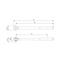 Bahco Clé dynamométrique électronique angle et couple 7-135 Nm mémoire USB T Kobleo
