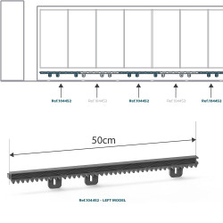 Avidsen Crémaillère supplémentaire 104452 gauche Avidsen Kobleo