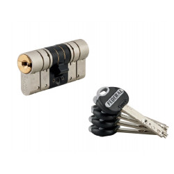 Thirard Cylindre 2 entrées 37 x 45 mm Nickelé mat avec 5 clés Federal 2 Thirard Kobleo