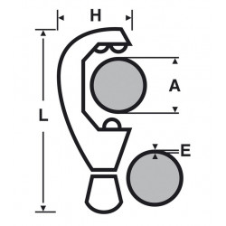 Virax Coupe-tube pour fonte ductile 125 300 mm à 9 molettes Kobleo