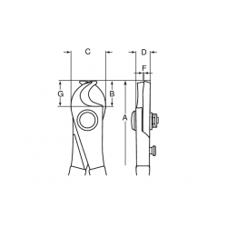 Bahco Coupe-câble isolé VDE 230 mm 2250V-230 Bahco Kobleo