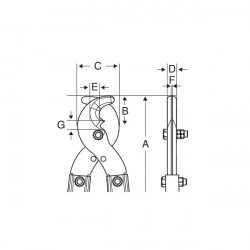 Bahco Coupe-câble cuivre et aluminium, 800 mm 2620-80 Bahco Kobleo