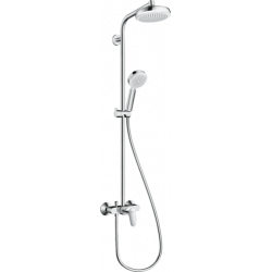 Hansgrohe Colonne de douche Crometta 160 1 jet avec mitigeur mécanique blanc/chr Kobleo