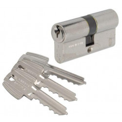 Tesa Cylindre 2 entrées TE5 nickelé s'entrouvrant 40x40 mm Kobleo