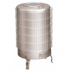 Theca Poêle bois Turbo ligne économique sans grille Aluminium 95kW sortie bu Kobleo