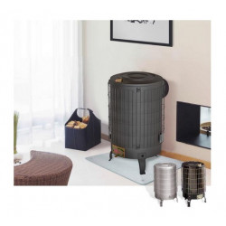Theca Poêle bois Turbo ligne économique sans grille Aluminium 95kW sortie bu Kobleo