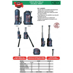 Stockman Cric bouteille double vérin 12 tonnes 110/160 mm HC120T Kobleo