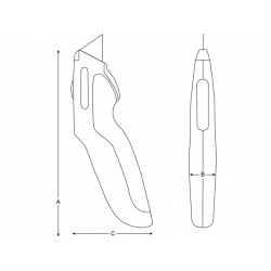 Bahco Couteau autorétractable de sécurité 160 mm KGAU-01 Bahco Kobleo