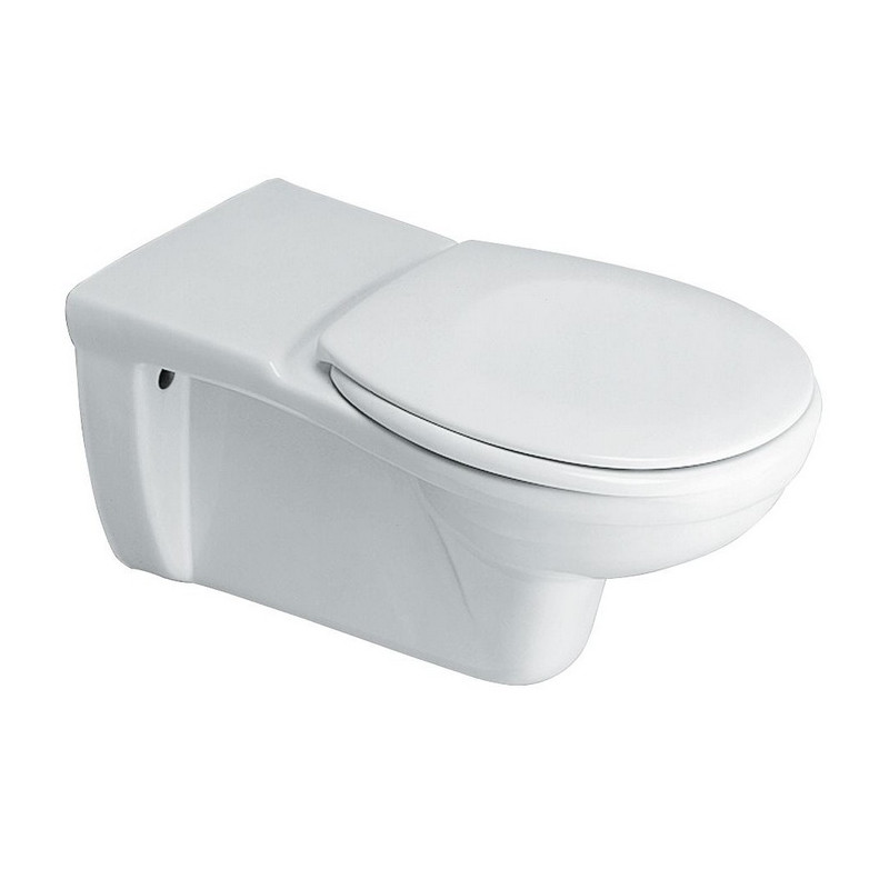 Porcher Cuvette WC MATURA indépendante suspendue blanc avec trous d'abattantpo Kobleo