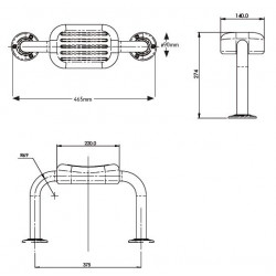 Akw Dossier rembourré avec coussin gris ou bleu accessibilité PMR Akw Kobleo