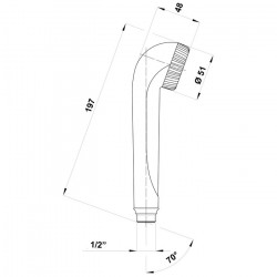 Bossini Douchette blanche à économie d'eau 10 l/min 3 bar 162610 Bossini Kobleo