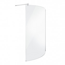 Allibert DoucheWalk in réversible 125x210cm transparent neutre chromé sans rece Kobleo