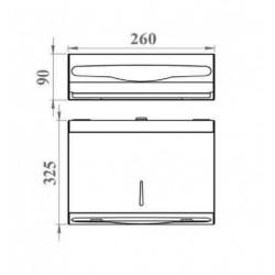Akw Distributeur de serviettes en inox 400 serviettes Accessibilité PMR Akw Kobleo