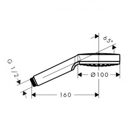 Hansgrohe Douchette Multi EcoSmart Croma Select E 110 mm blanc/chromé Hansgrohe Kobleo
