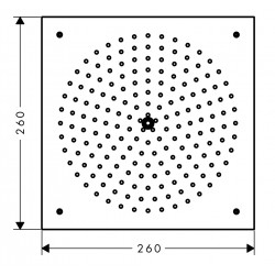Hansgrohe Douche de tête Raindance 260 x 260 mm 1 jet chromé Hansgrohe Kobleo
