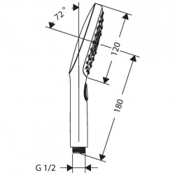 Hansgrohe Douchette Raindance E120 Ecosmart chromé 3 jets 26521000 Hansgrohe Kobleo