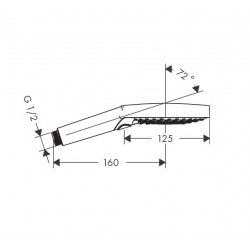 Hansgrohe Douchette 120 3 jets EcoSmart chromé Raindance Select S Kobleo