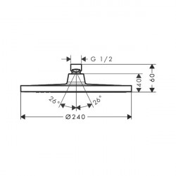 Hansgrohe Douche de tête Crometta S 240 mm 1 jet chromé Hansgrohe Kobleo