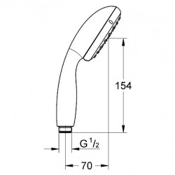 Grohe Douchette Tempesta 100 2 jets débit variable Kobleo