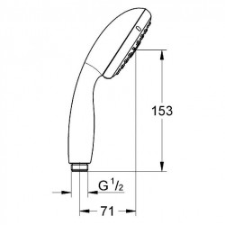 Grohe Douchette Tempesta chromée 3 jets Kobleo